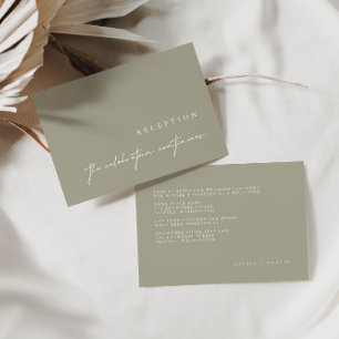 Elegante Minimalistische Hochzeitskarten RSVP Karte