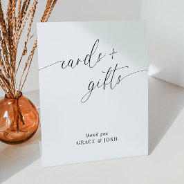 Elegante Minimalistische Hochzeitskarten und Gesch Sockelschild