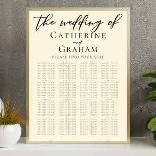 Elegante Minimalistische Hochzeitssattelkarte für Poster