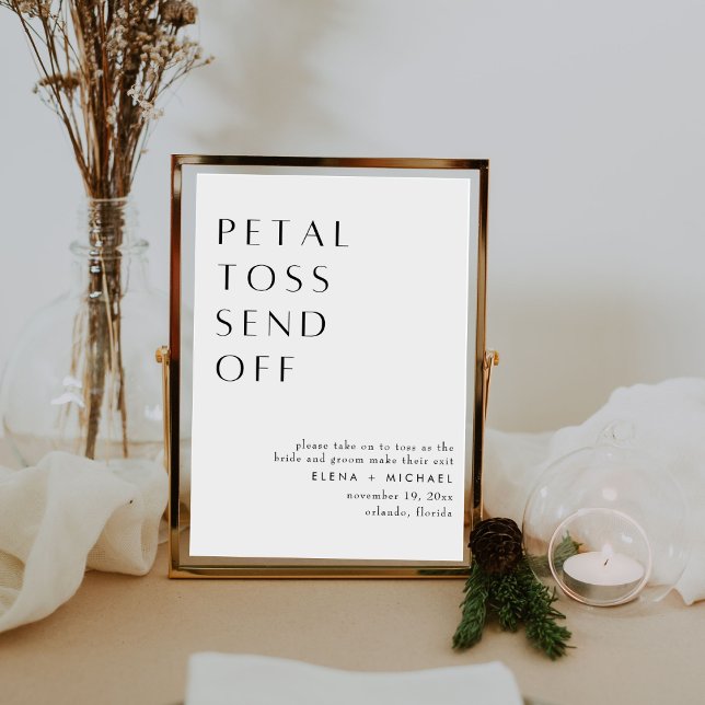 Elegante Minimalistische Hochzeitstorte abschicken Sockelschild (Von Creator hochgeladen)