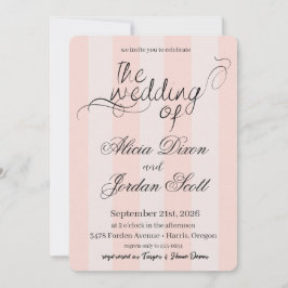 Elegante minimalistische Kalligrafie-Hochzeitseinl Einladung