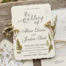 Elegante minimalistische Kalligrafie-Hochzeitseinl