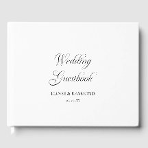 Elegante Minimalistische Kalligrafie White Wedding
