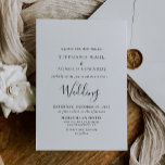 Elegante Minimalistische Kalligraphie Einladung<br><div class="desc">Ergänzt wird Ihr rustikales Hochzeitsfest durch diese elegante minimalistische kalligraphische formelle Hochzeitseinladung.</div>