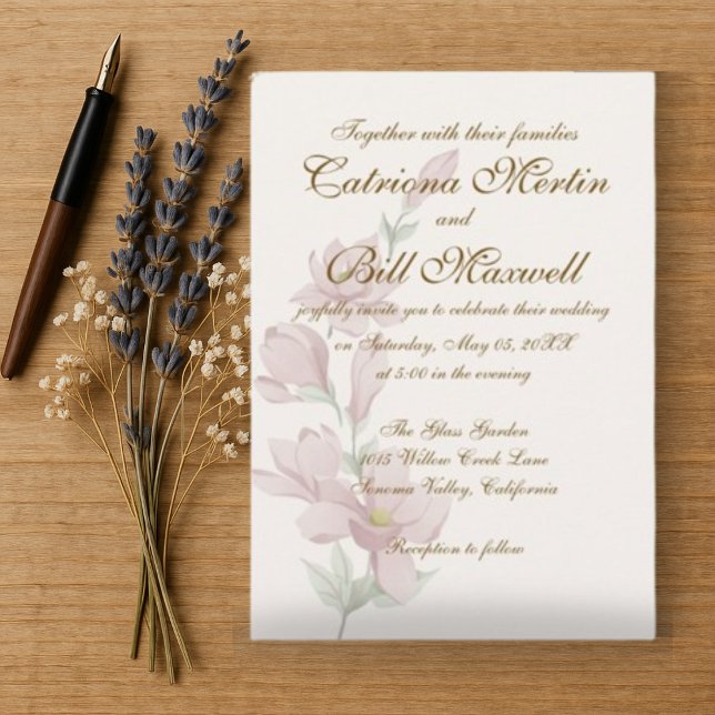 Elegante Minimalistische klassische Hochzeitseinla Einladung (Von Creator hochgeladen)