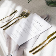 Elegante Minimalistische Klassische Speisekarte
