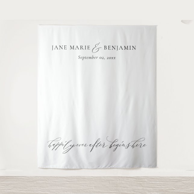 Elegante Minimalistische Kunst, Dichtung und Musik Wandteppich (Vorderseite)