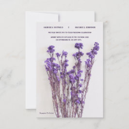Elegante Minimalistische Lavendel-Hochzeit Einladung