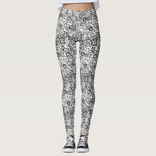 Elegante Minimalistische Lebensweise Leggings (Vorderseite)