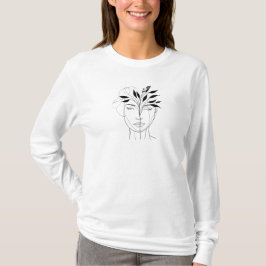 Elegante Minimalistische Linie Kunst, Dichtung und T-Shirt