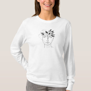 Elegante Minimalistische Linie Kunst, Dichtung und T-Shirt
