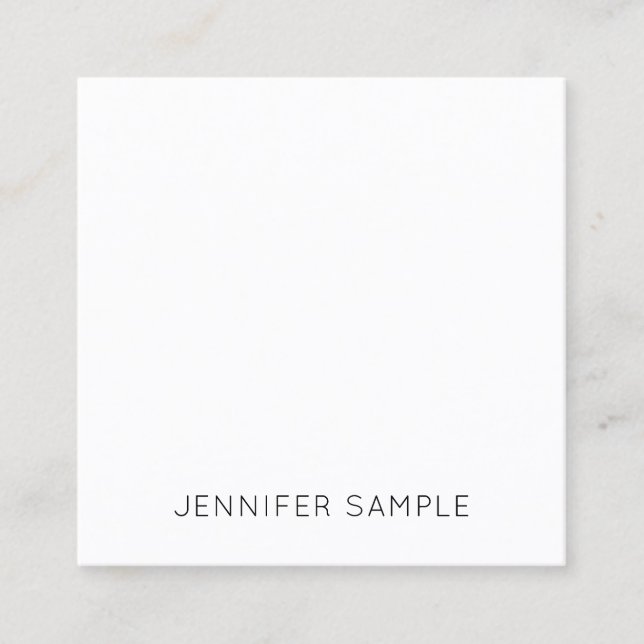 Elegante Minimalistische, moderne, einfache Design Quadratische Visitenkarte (Vorderseite)