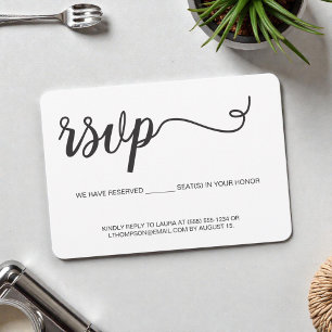 Elegante minimalistische moderne Hochzeitswebsite RSVP Karte