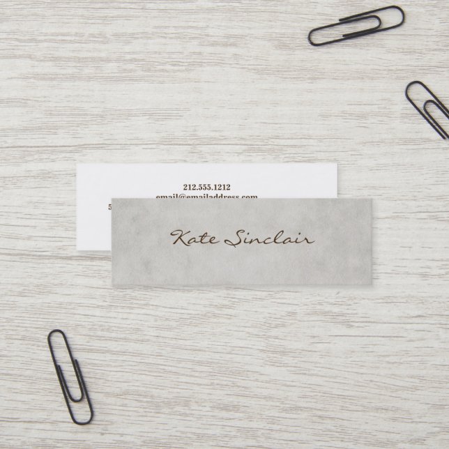 Elegante Minimalistische Moderne stilvolle Mini Mi Mini Visitenkarte (Vorderseite/Rückseite Beispiel)