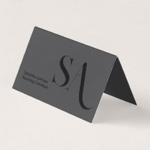 Elegante Minimalistische Monogramm-Faltenkarte