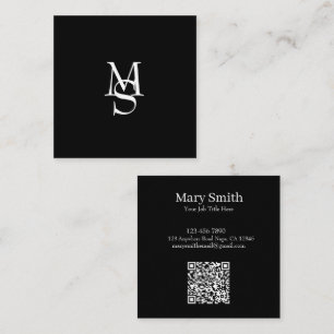 Elegante minimalistische Monogramm individuell anp Quadratische Visitenkarte