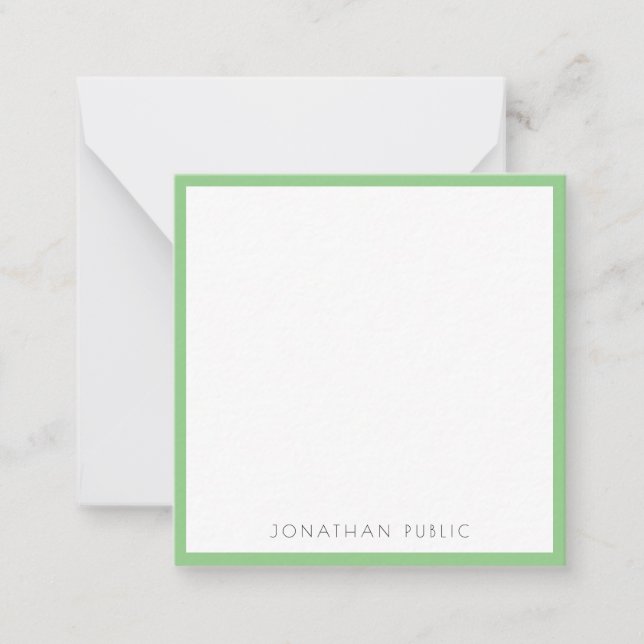 Elegante Minimalistische Monogramm Moderne Vorlage (Vorderseite)