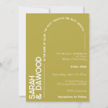 Elegante Minimalistische muslimische Brass White W