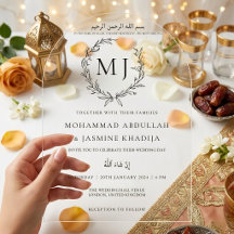 Elegante minimalistische muslimische Hochzeit