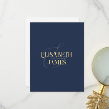 Elegante minimalistische Navy Blue & Gold Individu