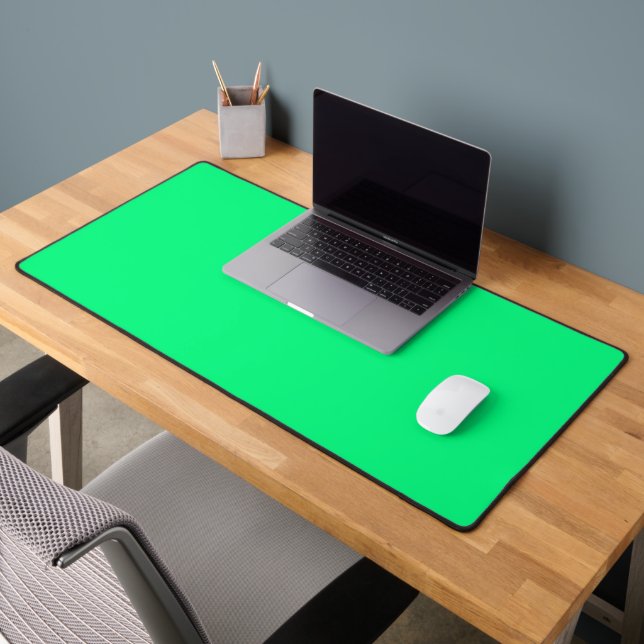 Elegante minimalistische Neon Spring Green Color Schreibtischunterlage (Büro 2)