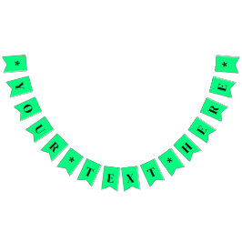 Elegante minimalistische Neon Spring Green Color Wimpelkette