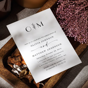 Elegante Minimalistische offizielle Hochzeitsparte Einladung