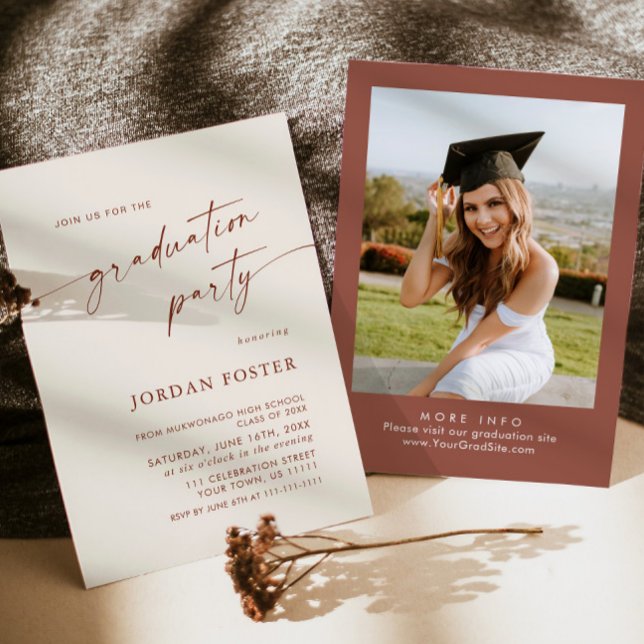 Elegante Minimalistische Partei mit einem FOTO Einladung (Von Creator hochgeladen)