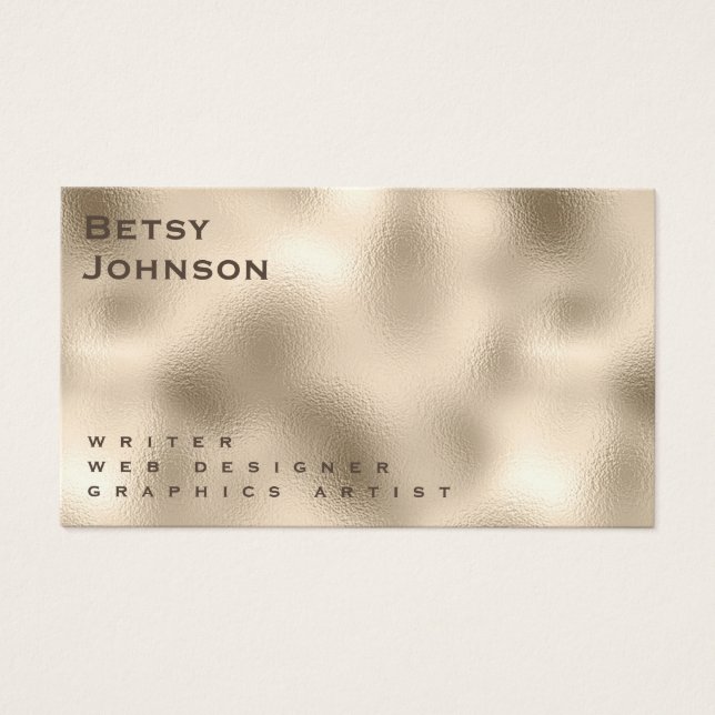 Elegante Minimalistische Pearl Metallic Business C (Vorderseite)
