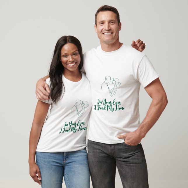 Elegante Minimalistische romantische Coupé Sketch T-Shirt (Unisex)