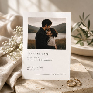 Elegante minimalistische romantische Foto  Save The Date