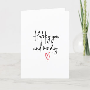 Elegante minimalistische romantische Jubiläums- Feiertagskarte