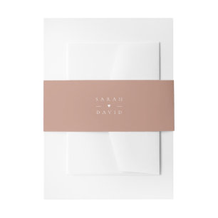 Elegante Minimalistische Rosa Hochzeit Einladung Einladungsbanderole