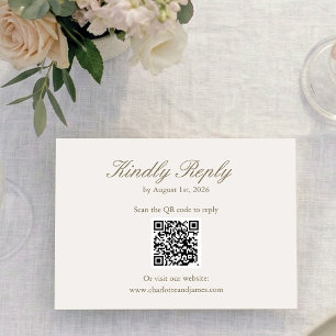 Elegante minimalistische rosafarbene Wildblumen-Ho RSVP Karte