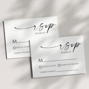 Elegante, Minimalistische RSVP-Karte RSVP Karte