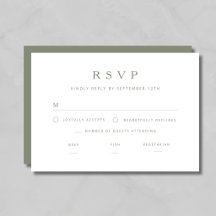 Elegante minimalistische salbeigrüne Hochzeit