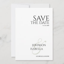 Elegante Minimalistische Save the Date Hochzeitkar