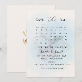 Elegante Minimalistische Save-the-Date-Hochzeitsei Einladung