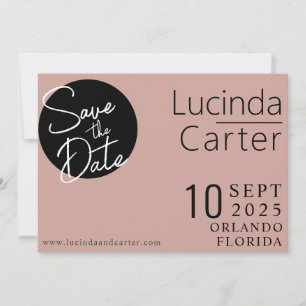 Elegante, minimalistische Save the Date Karte
