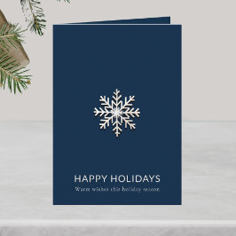 Elegante Minimalistische Schneeflocke Karte