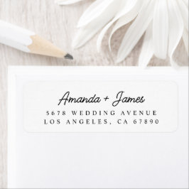 Elegante minimalistische Schrift Hochzeit Absender