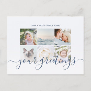 Elegante Minimalistische Schriftfamilie Grußkarten Postkarte