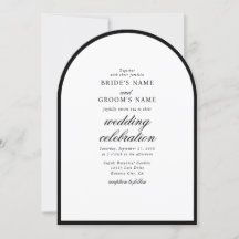 Elegante Minimalistische Schwarz-weiße Hochzeit