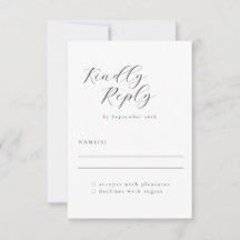 Elegante Minimalistische Schwarz-weiße Hochzeit