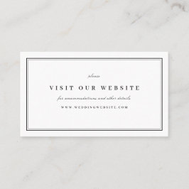 Elegante, minimalistische schwarz-weiße Website ei Platzkarte