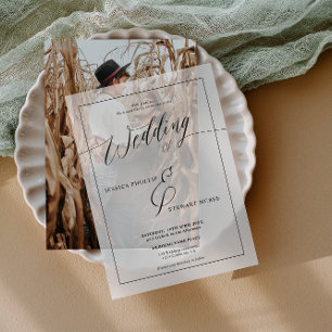 Elegante Minimalistische Script Classic Frame Wedd