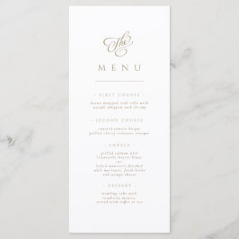 Elegante Minimalistische Script-Hochzeit Menükarte