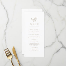 Elegante Minimalistische Script-Hochzeit Menükarte