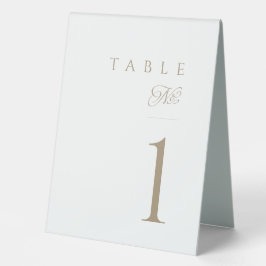 Elegante Minimalistische Script-Hochzeitdetails Tischaufsteller
