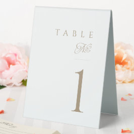 Elegante Minimalistische Script-Hochzeitdetails Tischaufsteller
